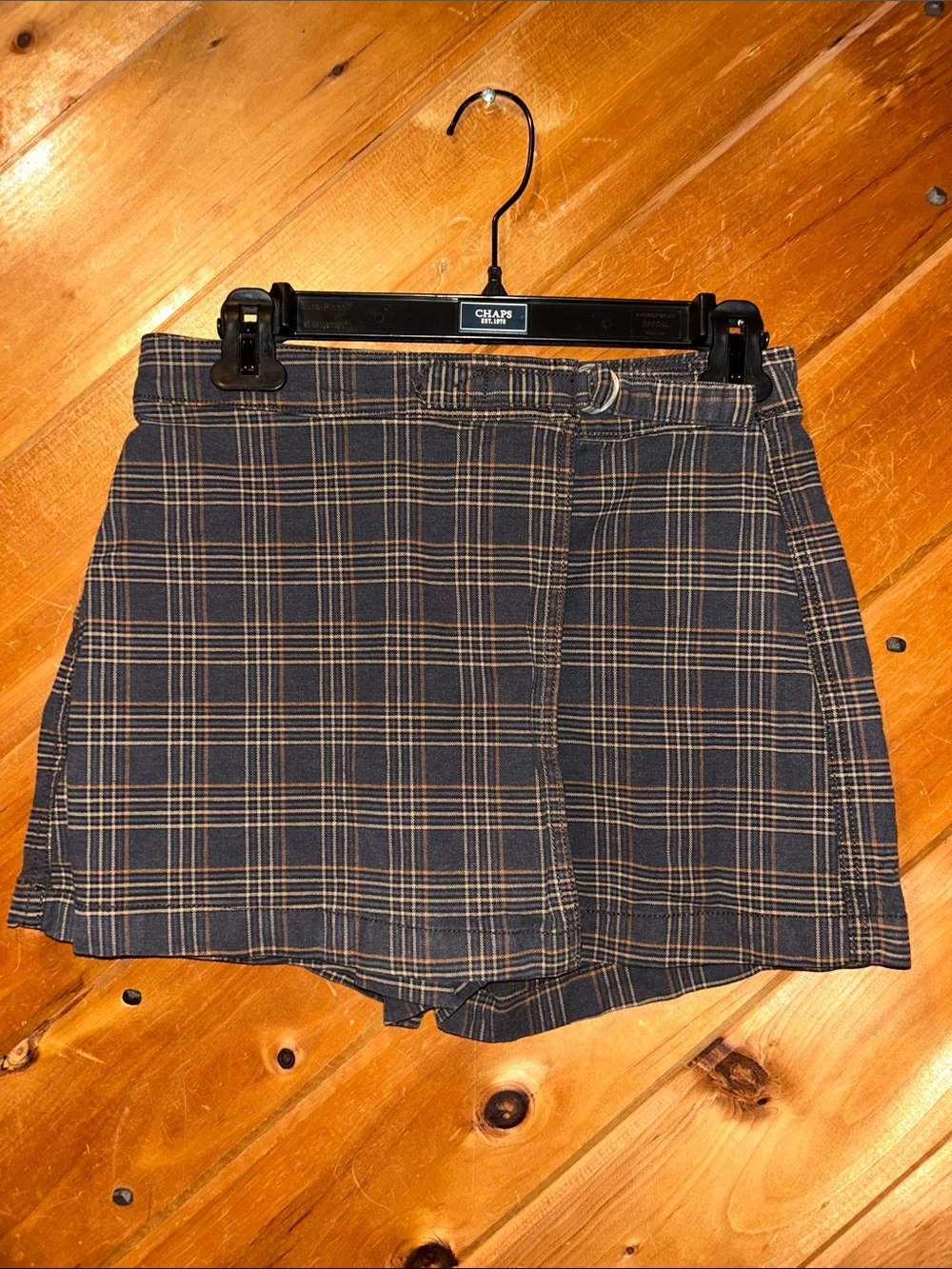 American Eagle High Rise Plaid Wrap Skort